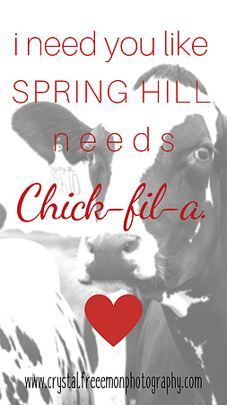 Spring Hill TN Valentine's Card Chick-fil-a